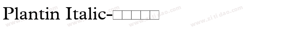Plantin Italic字体转换